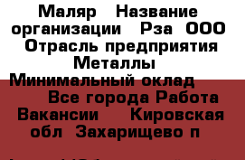 Маляр › Название организации ­ Рза, ООО › Отрасль предприятия ­ Металлы › Минимальный оклад ­ 40 000 - Все города Работа » Вакансии   . Кировская обл.,Захарищево п.